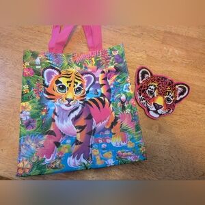 Lisa Frank tiger jungle reusable tote bag and Hunter the leopard cub coin purse
